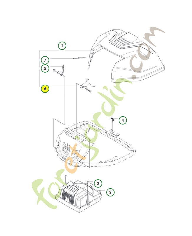 Charnière husqvarna réf : 578116502