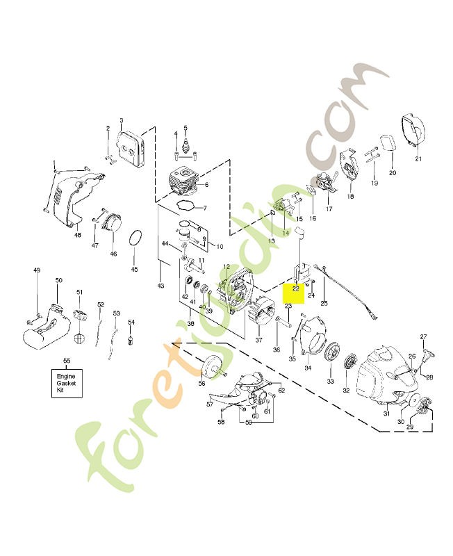 Bobine d'allumage husqvarna réf : 530035505