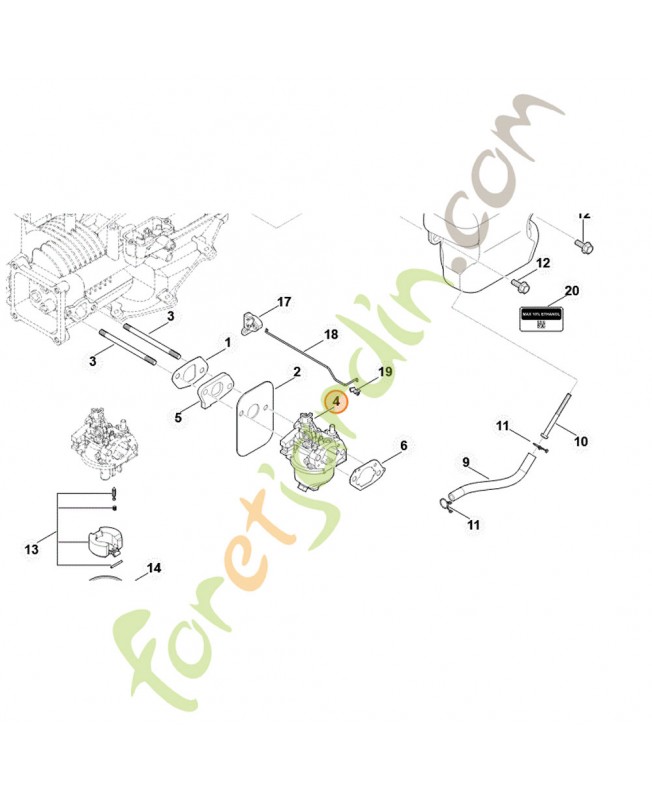Carburateur Stihl réf. 0004-120-0615