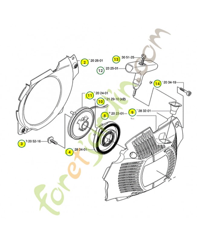 Lanceur husqvarna ref. 537202902