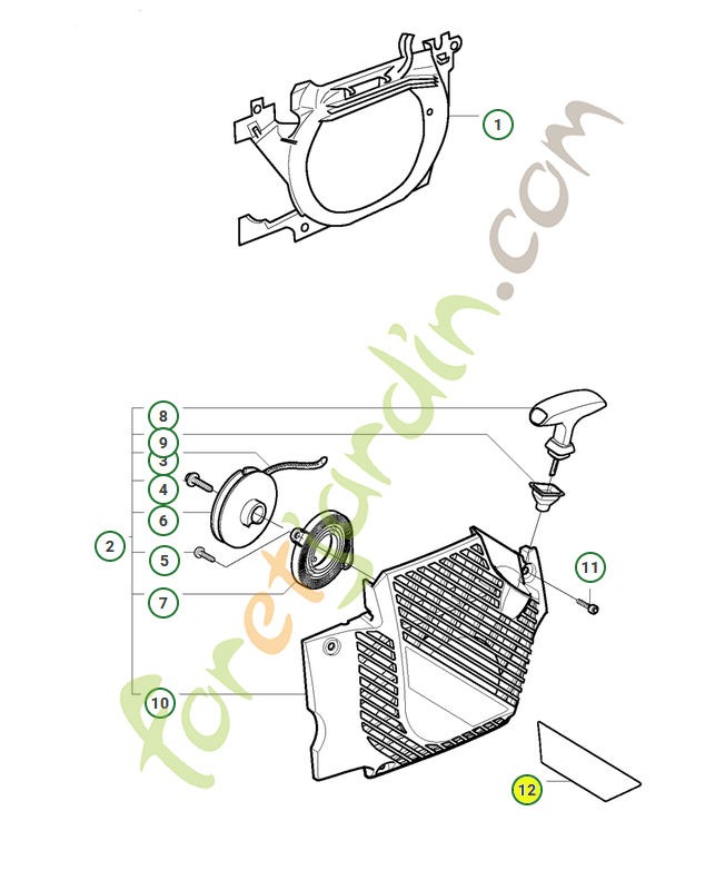 Autocollant husqvarna réf : 537006232