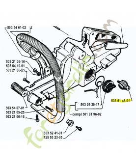 Élément antivibration husqvarna ref. 503514801 Remplace référence 501814704