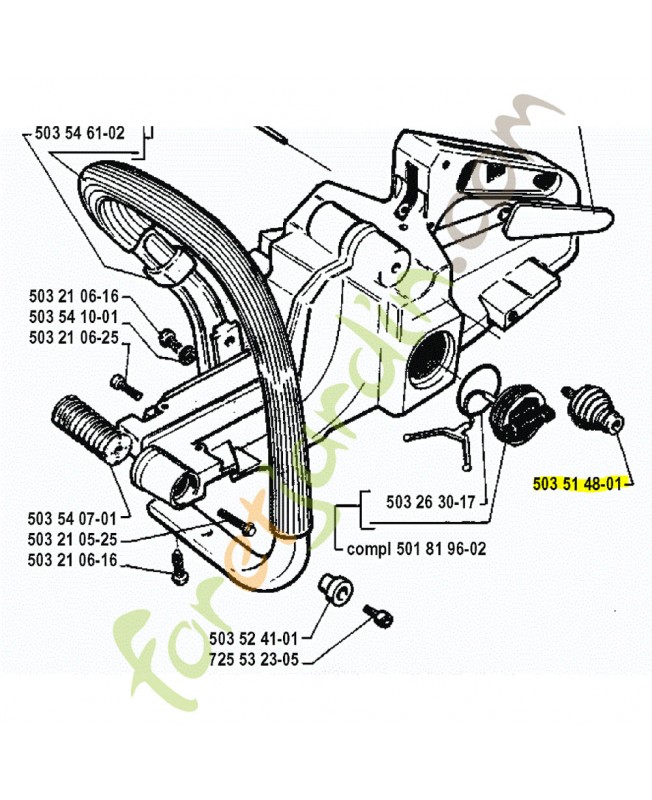 Élément antivibration husqvarna ref. 503514801 Remplace référence 501814704