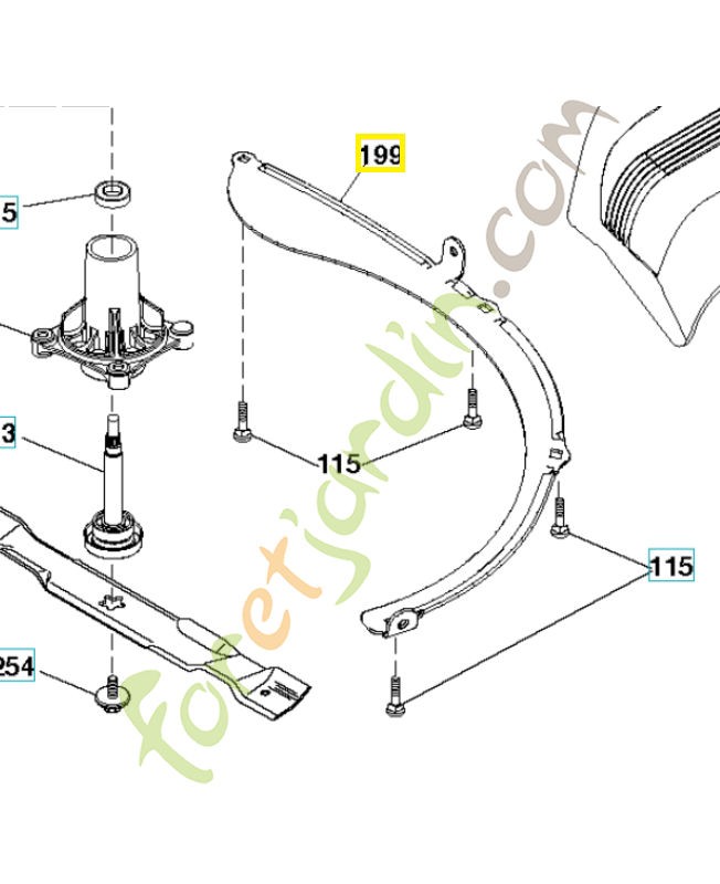 Cloison intérieure carter husqvarna réf : 531170401