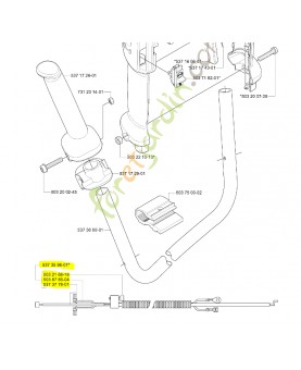 Cable husqvarna  réf : 537359601
