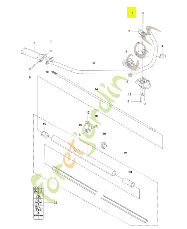 Vis m6x80 husqvarna réf : 725238651