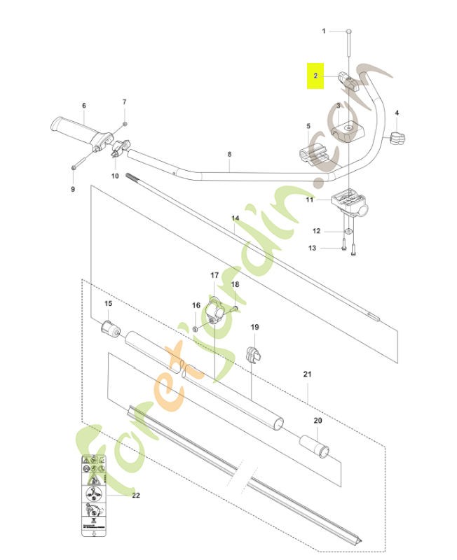 Bouton husqvarna réf : 598404301