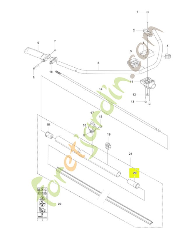 Tube d'espacement husqvarna réf : 591464201