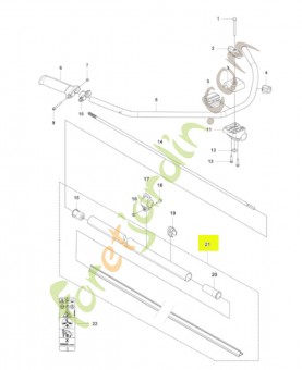 Ensemble de tube inférieur husqvarna réf : 535399801