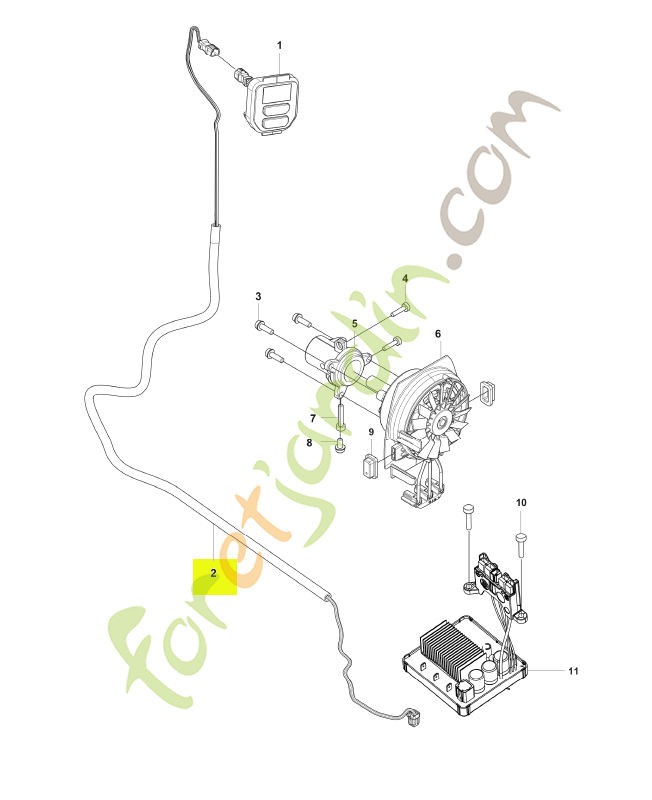 Ensemble de câblage tube ondulé husqvarna réf : 534208401