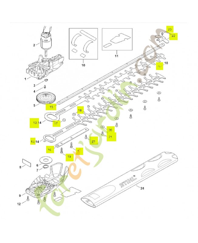 Barre de coupe compl. 450 mm / 18" stihl réf. 4521-710-5900