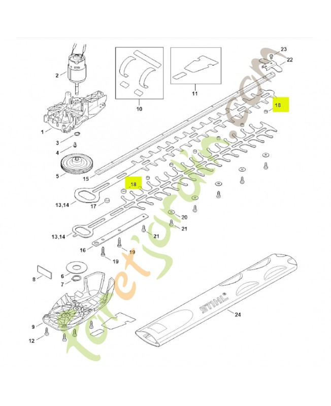 Coulisseau stihl réf. 4521-648-6700