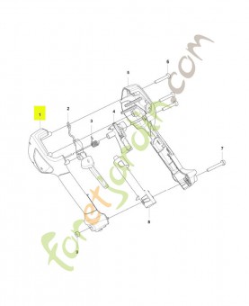 Demi poignée husqvarna réf : 593165401