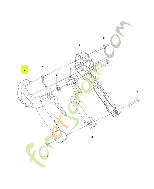 Demi poignée husqvarna réf : 593165401