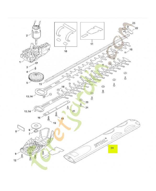 Protège-couteaux 500 mm / 20" stihl réf. 0000-792-9600