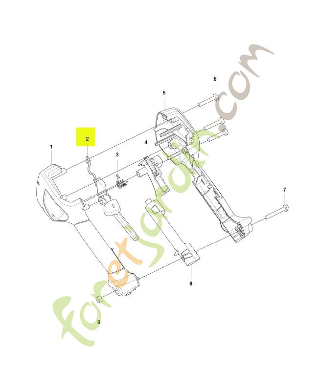 Gâchette de sécurité husqvarna  réf. 531293601