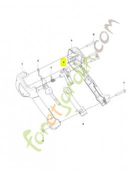 Ensemble de commande d'accélérateur husqvarna réf. 593044302