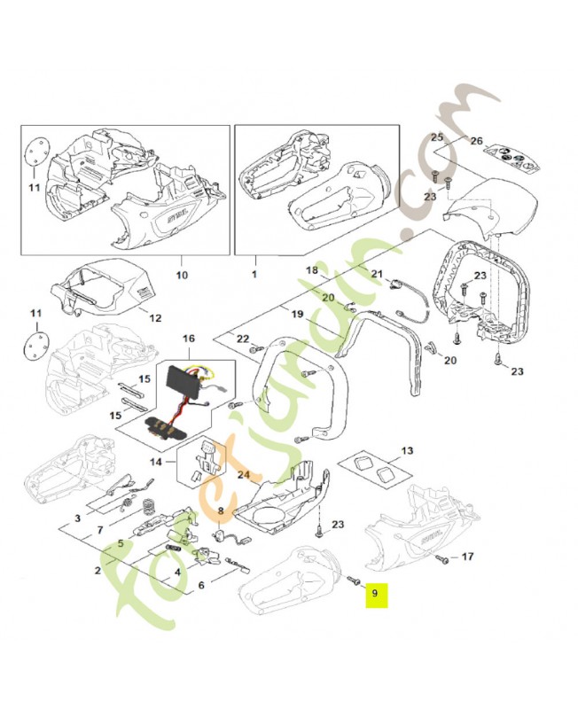 Vis cylindrique IS-P4x16 stihl réf : 9074-477-3025