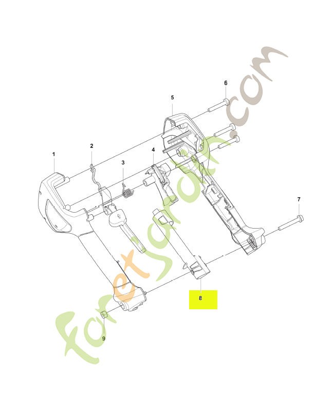 Adaptateur poignée husqvarna  réf : 534156501