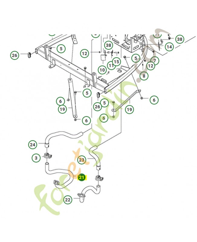 Pièce intermédiaire husqvarna ref. 587180201 Remplace référence 577386101