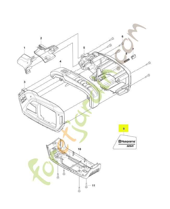 Autocollant 325ir husqvarna  réf : 594095113