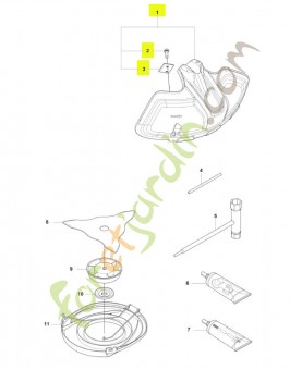 Ensemble de protection husqvarna réf : 536174301