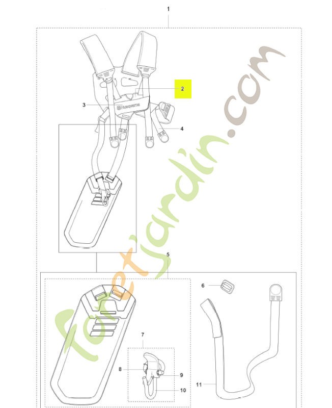 Boucle husqvarna réf : 537288301