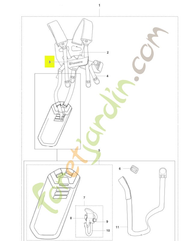 Boucle husqvarna réf : 537288401