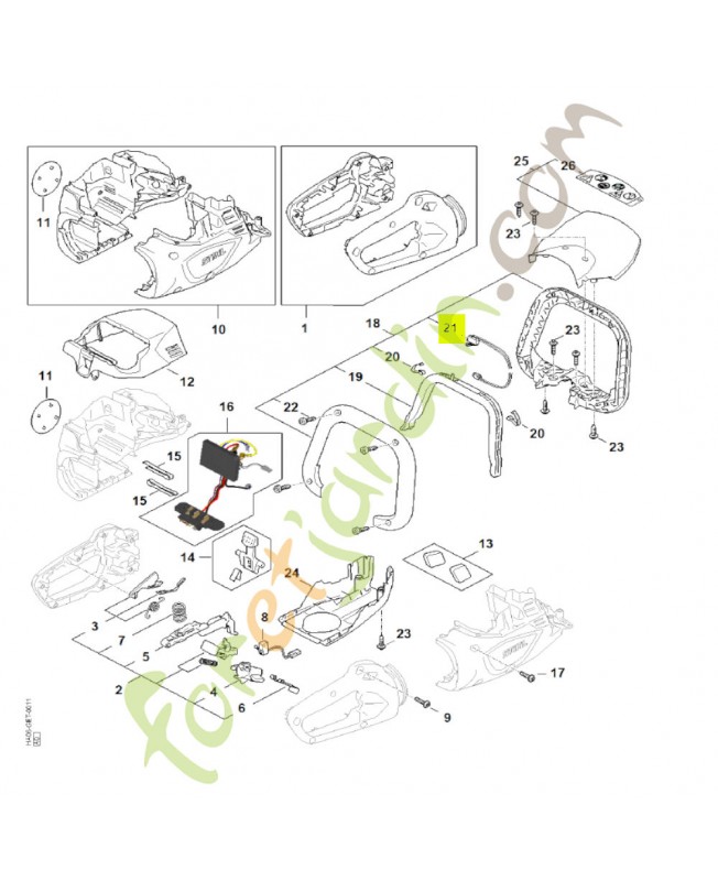 Commutateur stihl réf. HA06-430-0501