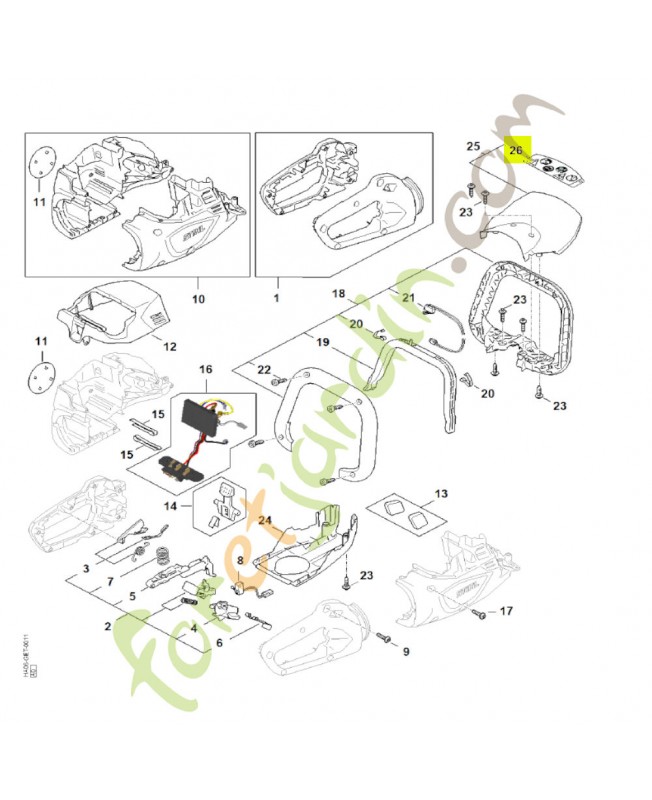 Pictogramme d'avertissement stihl réf. HA06-967-7200