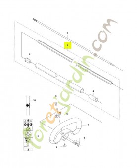 Ensemble de tube inférieur husqvarna réf : 535399801