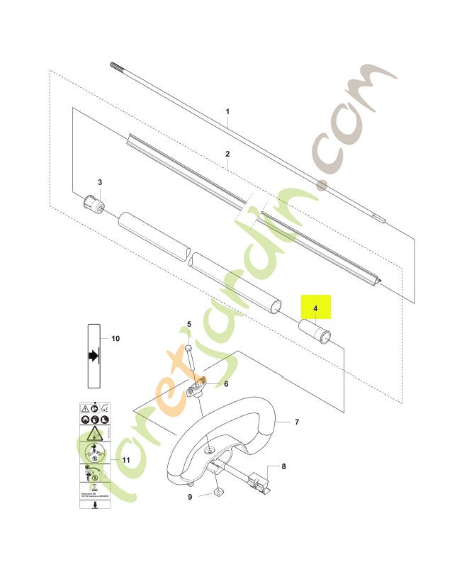 Tube d'espacement husqvarna réf : 591464201