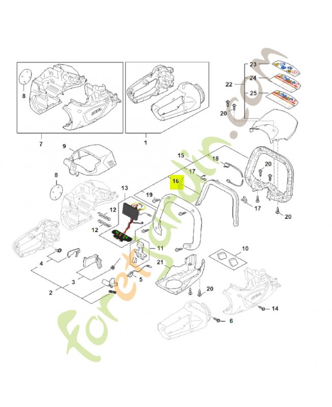 Commutateur stihl réf. HA06-430-0501