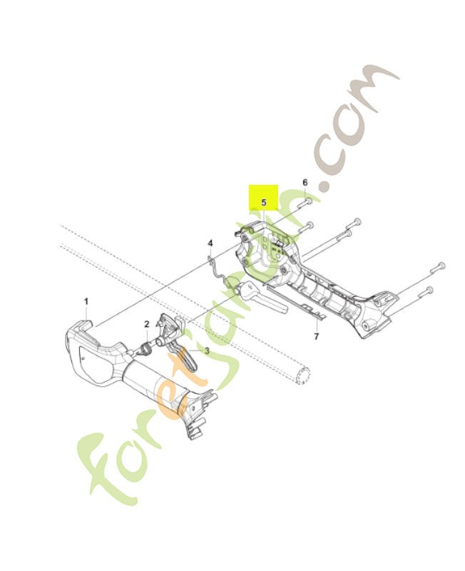 Demi poignée husqvarna réf : 591462501