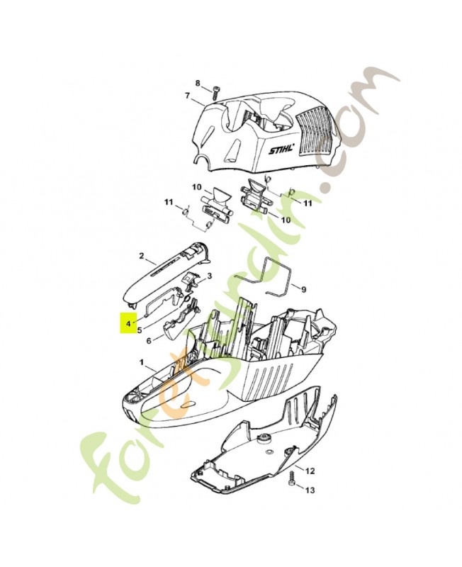 Blocage de gâchette de commande stihl réf. 4851-435-6300