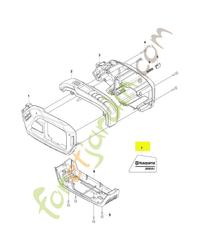 Autocollant 325irj husqvarna réf : 594095112