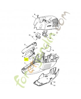 Gachette de commande stihl réf. 4851-435-2401