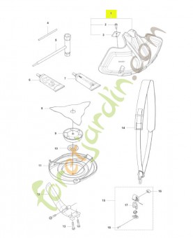 Ensemble de protection husqvarna réf : 536174301