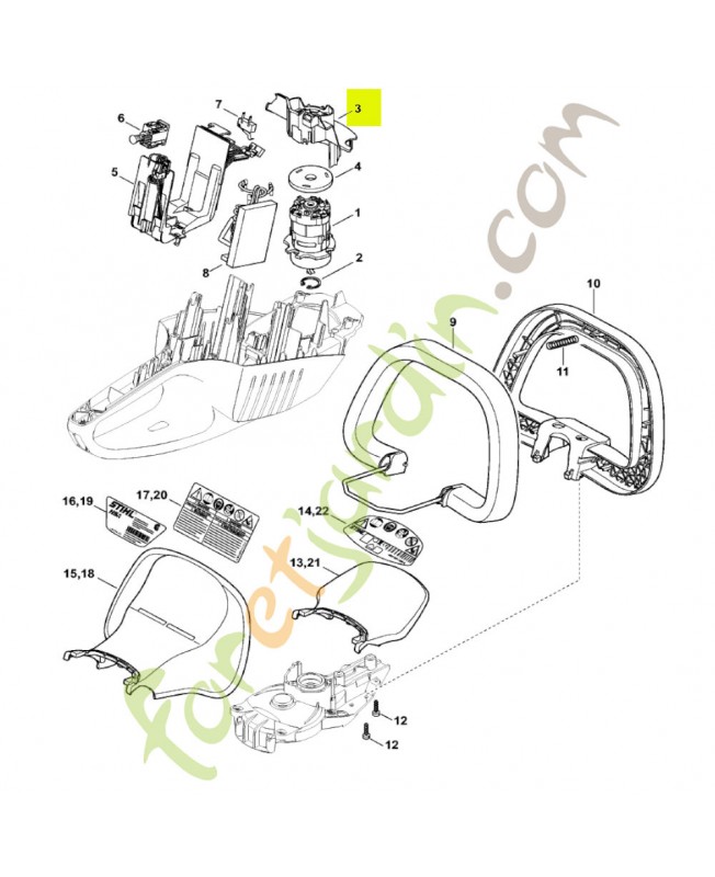 Deflecteur d'air stihl réf. 4851-602-2201