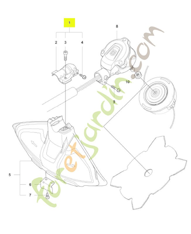 Ensemble de couvercle husqvarna  réf : 574306905