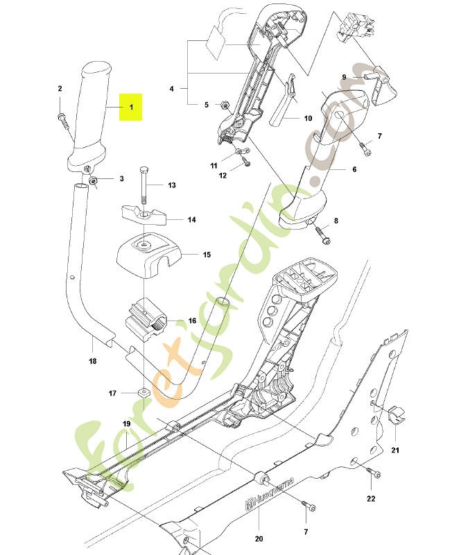 Poignée husqvarna réf : 548645901