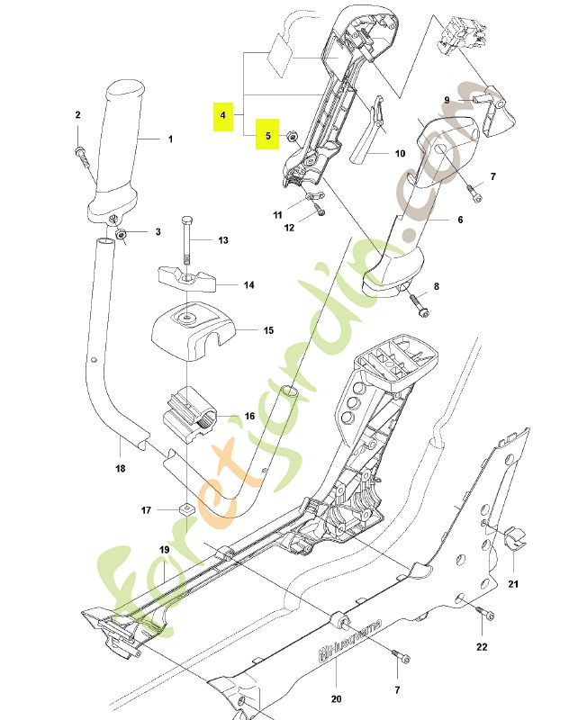 Demi poignée husqvarna réf : 579323801