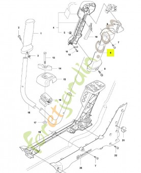 Demi poignée husqvarna réf : 577183501