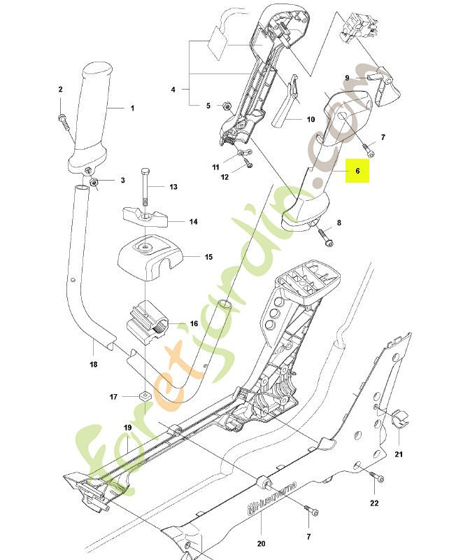 Demi poignée husqvarna réf : 577183501