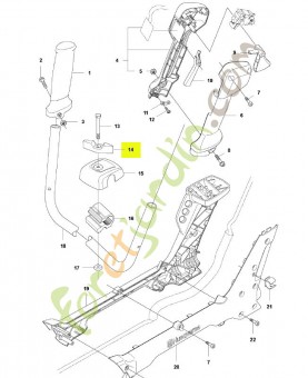 Ecrou papillon husqvarna réf : 502203801
