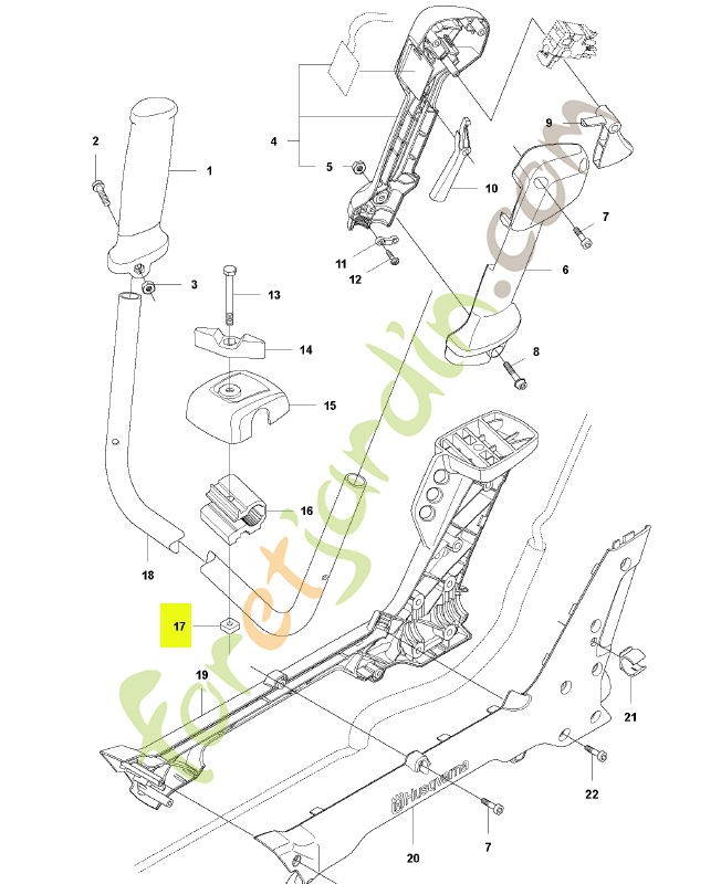 Ecrou carré husqvarna réf : 502197101