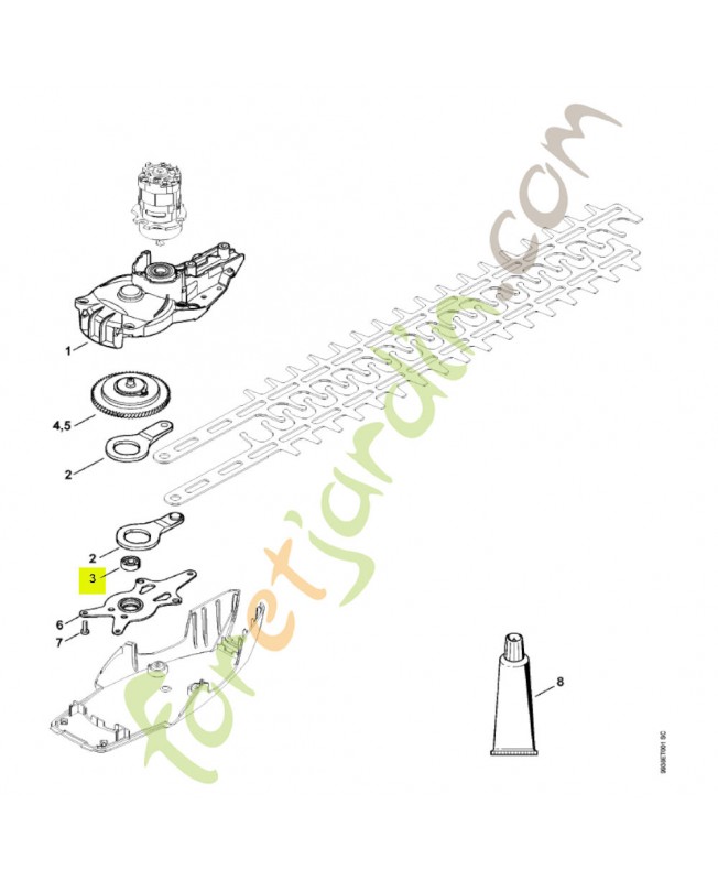 Roulement rainuré à billes 607-2Z stihl réf. 9503-003-9371