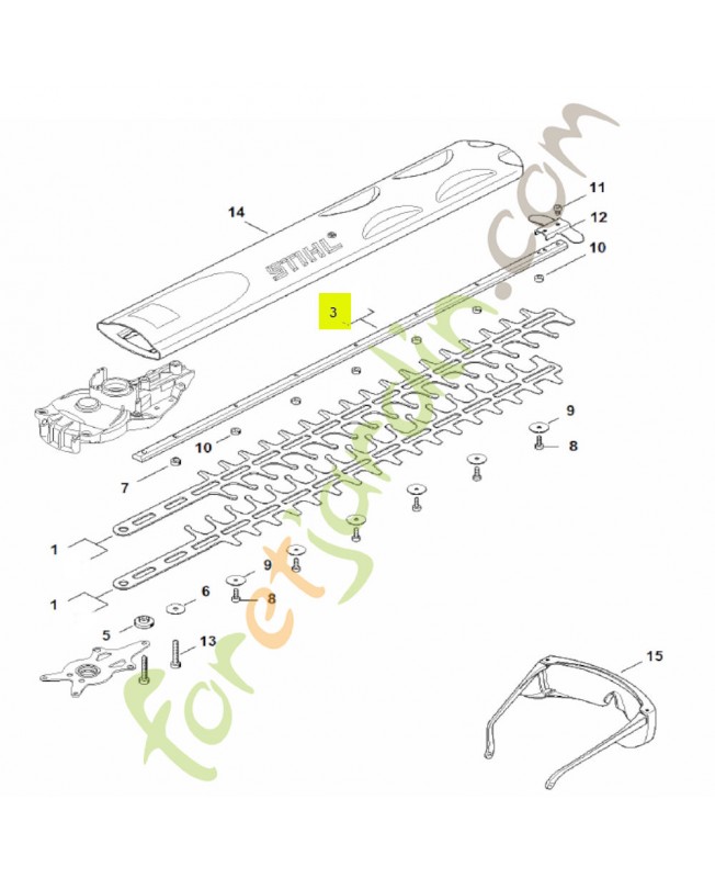 Glissière de guidage 500mm stihl réf : 4851-713-6705