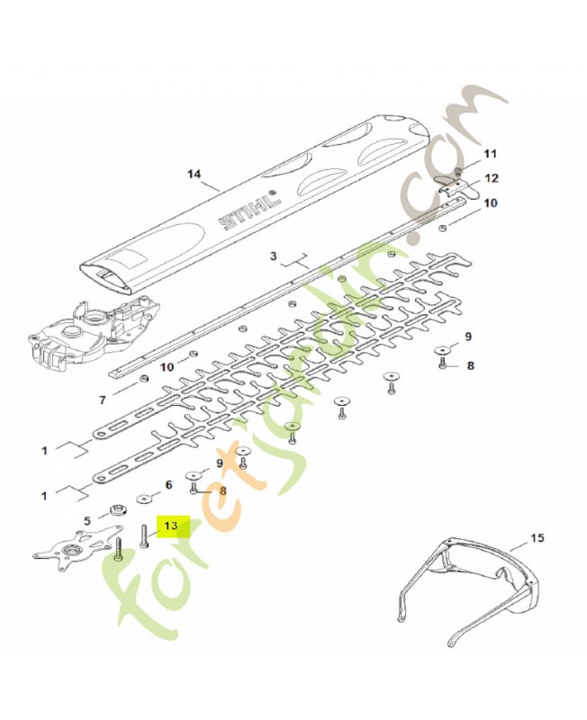 Vis cylindrique IS-D5x32 stihl réf. 9075-478-4167