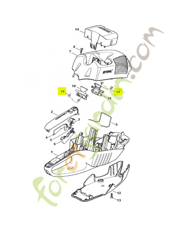 Ressort coudé stihl réf. 0000-998-0402